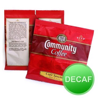 Community Coffee - 4 Cup Hotel Filter Packs - Cafe Special DECAF 1oz - 120ct - Coffee Wholesale USA