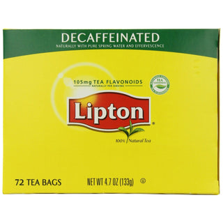 Lipton Tea Bags - All Natural - DECAF - 72ct Box - Coffee Wholesale USA